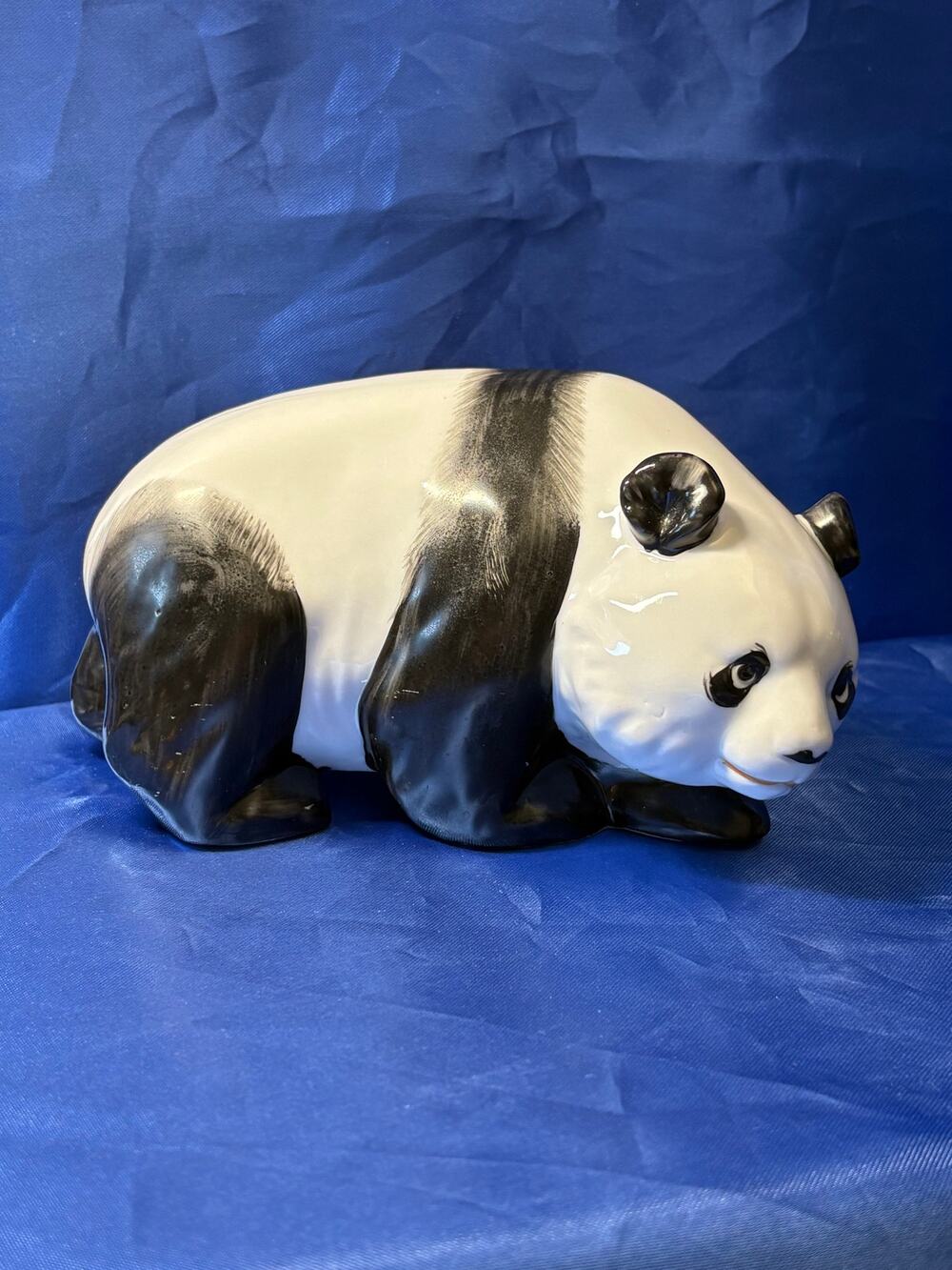 Black and White Realistic Porcelain Panda Figurine